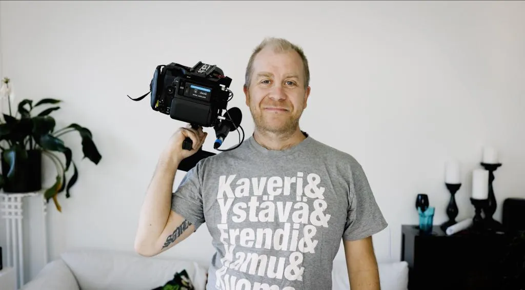 Samppa with videocamera